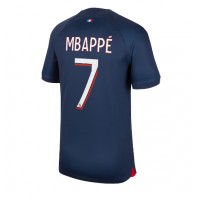 Billiga Paris Saint-Germain Kylian Mbappe #7 Hemma fotbollskläder 2023-24 Kortärmad